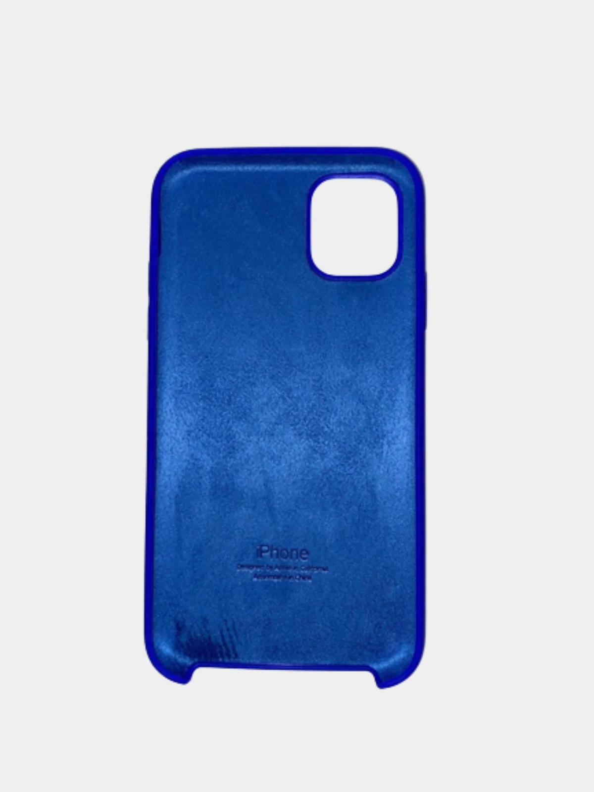 Синий чехол для iPhone 11 силиконовый, с логотипом
