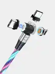 Кабель магнитный светящийся CharGuide Lumine QC 3.0, для быстрой зарядки и передачи данных