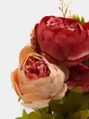 Коралловый искусственные цветы "Пионы", букет