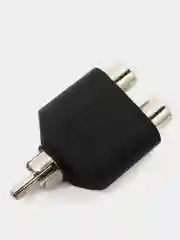 Белый переходник 1RCA-2RCA