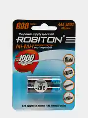 Аккумулятор  600мА ROBITON AAA  2 шт мизинчиковые