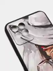 Бордовый чехол с рисунком на Realme 8i и Realme Narzo 50 4G (Реалми 8i и Реалми Нарзо 50 4G)