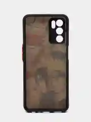 Бежевый чехол с ярким рисунком/принтом на Oppo A16 (Оппо А16)