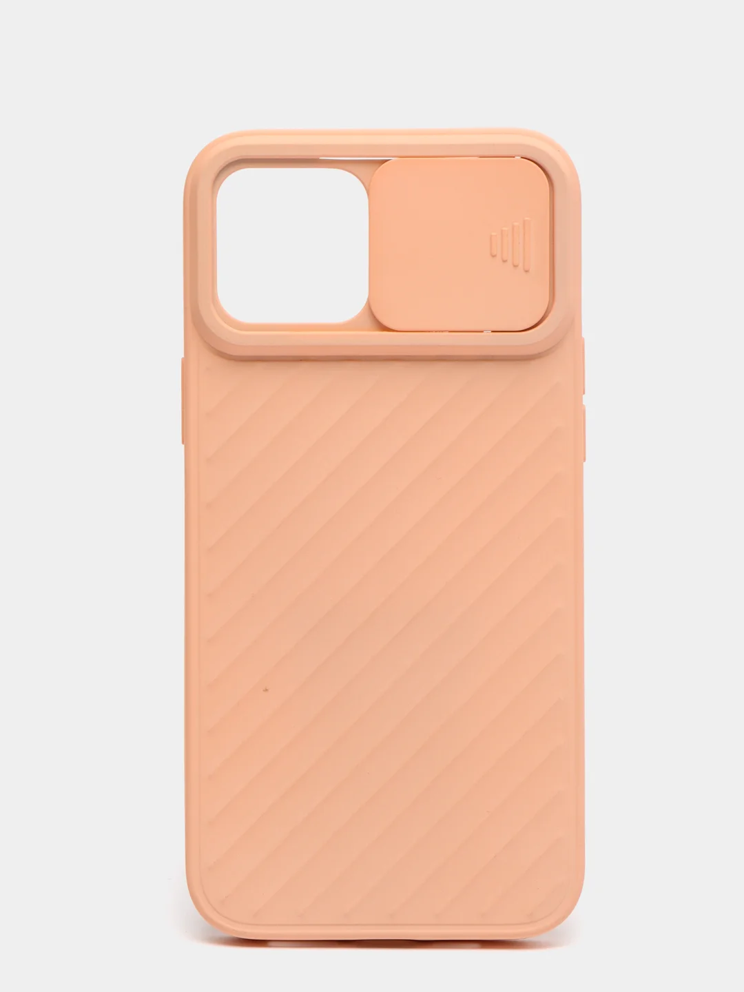 Кораллово-розовый чехол матовый силиконовый с защитой для камеры Iphone 12 ProMax