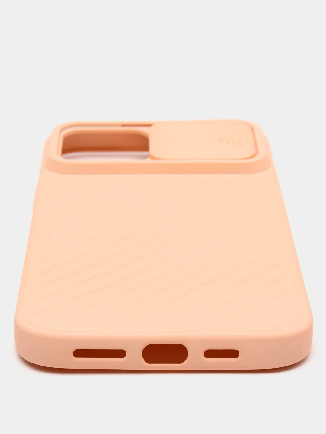 Кораллово-розовый чехол матовый силиконовый с защитой для камеры Iphone 12 ProMax