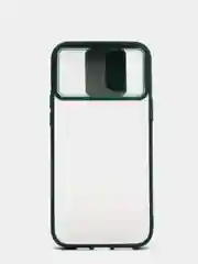 Зеленый чехол матовый силиконовый с защитой для камеры Iphone 12 ProMax