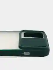 Зеленый чехол матовый силиконовый с защитой для камеры Iphone 12 ProMax