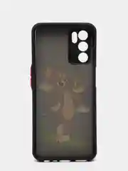 Синий чехол с ярким рисунком/принтом на Oppo A16 (Оппо А16)