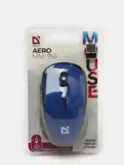 Синий беспроводная мышь Defender Aero 6D, бесшумная, синяя