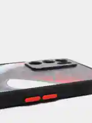 Черный чехол с ярким рисунком/принтом на Oppo A16 (Оппо А16)