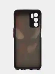 Черный чехол с ярким рисунком/принтом на Oppo A16 (Оппо А16)