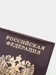 Шоколадный обложка на паспорт из натуральной кожи