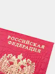 Пудровый обложка на паспорт из натуральной кожи