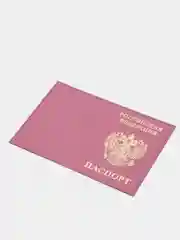 Розовый обложка на паспорт из натуральной кожи