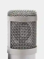 Серебряный микрофон БМ - BM 800, студийный конденсаторный с держателем без стойки