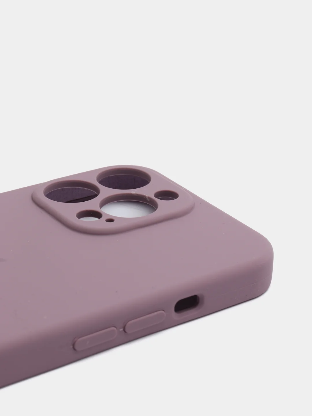 Бежевый меланж чехол Silicone Case для iPhone 13 Pro, с защитой камеры, закрытый низ