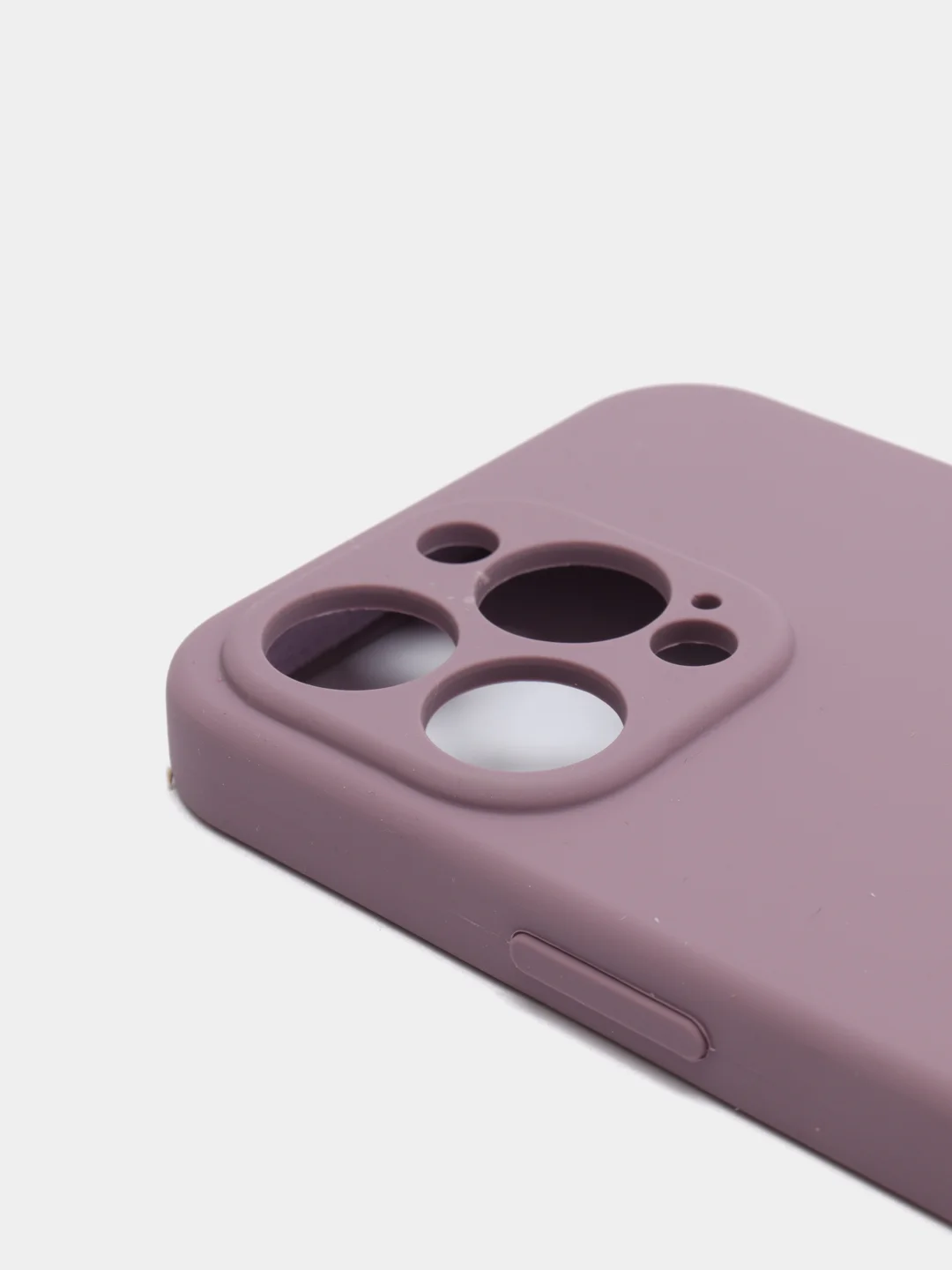 Бежевый меланж чехол Silicone Case для iPhone 13 Pro, с защитой камеры, закрытый низ