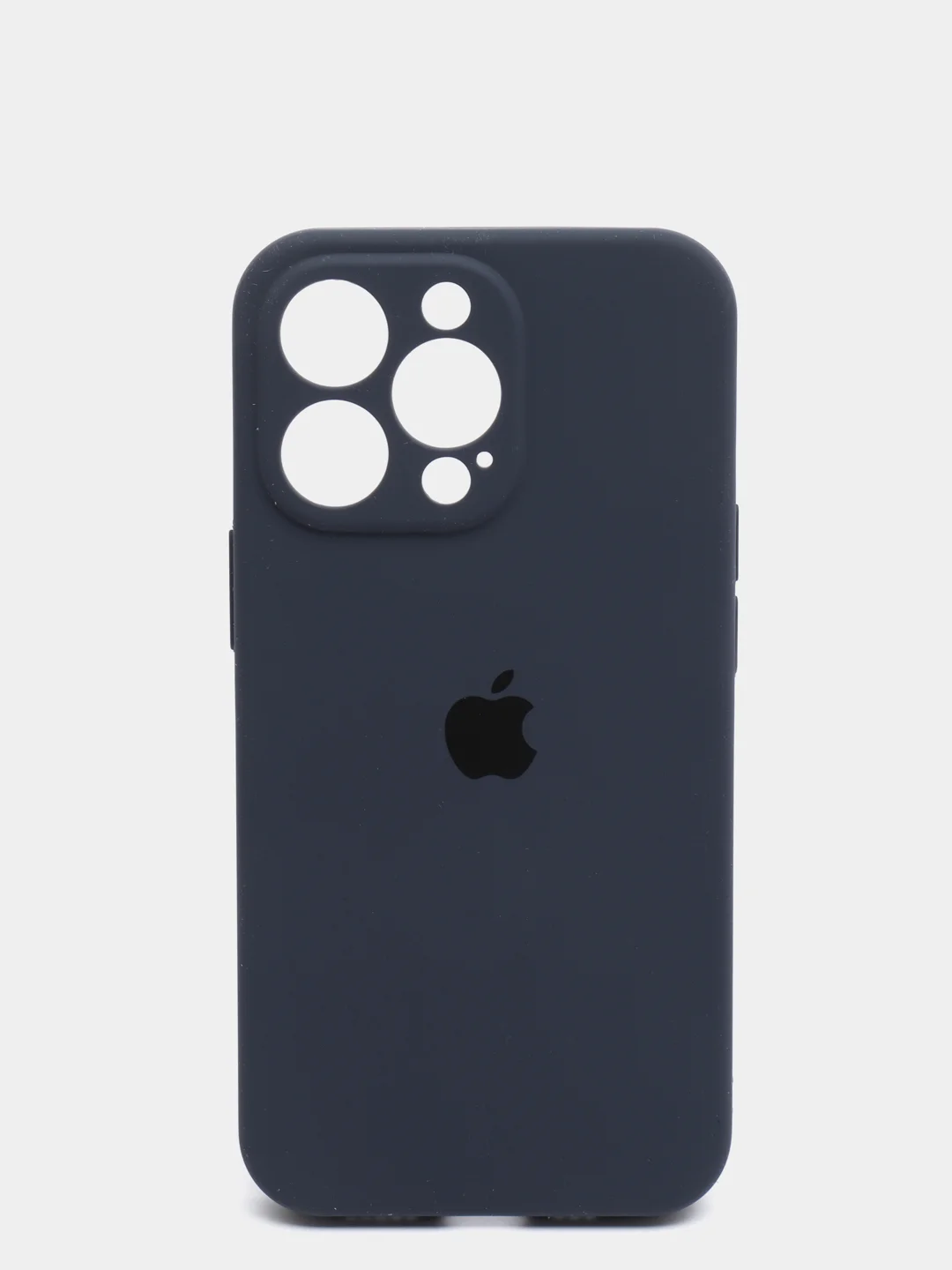 Синий меланж чехол Silicone Case для iPhone 13 Pro, с защитой камеры, закрытый низ