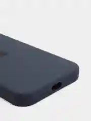 Синий меланж чехол Silicone Case для iPhone 13 Pro, с защитой камеры, закрытый низ