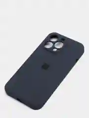Синий меланж чехол Silicone Case для iPhone 13 Pro, с защитой камеры, закрытый низ