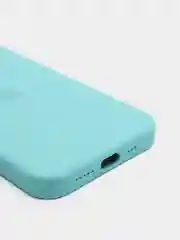 Бирюзовый чехол Silicone Case для iPhone 13 Pro, с защитой камеры, закрытый низ