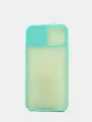 Бирюзовый матовый, полупрозрачный чехол для iPhone 12 Pro Max, 6.7, с защитой камеры
