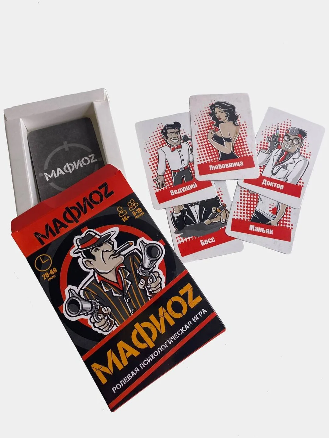 Карточная настольная ролевая психологическая игра для детей и взрослых "Мафия" мафиоз