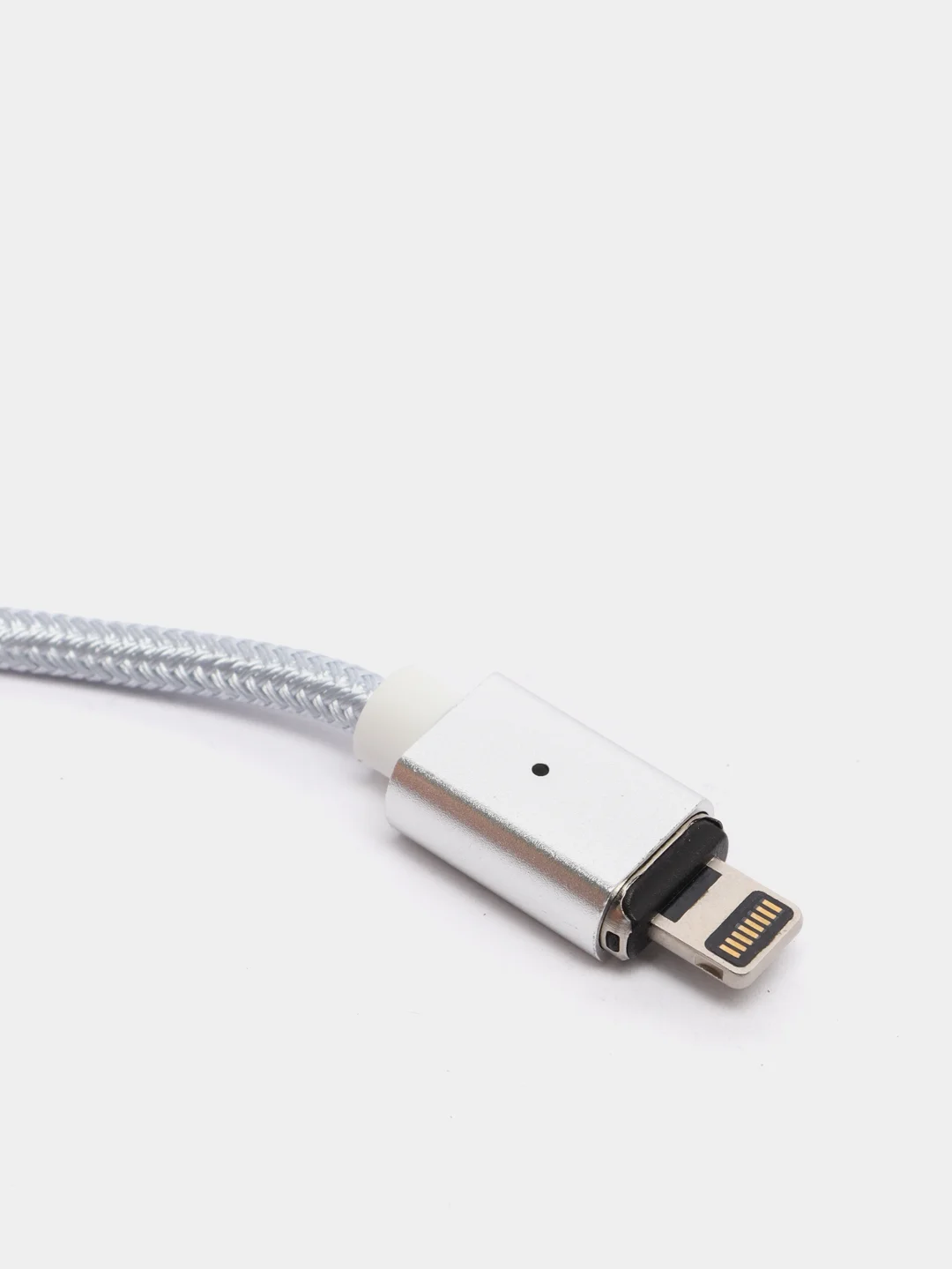 Серебряный usb кабель для быстрой зарядки и передачи данных Quick charge 3.0+ магнитный коннектор
