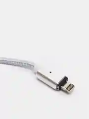 Серебряный usb кабель для быстрой зарядки и передачи данных Quick charge 3.0+ магнитный коннектор