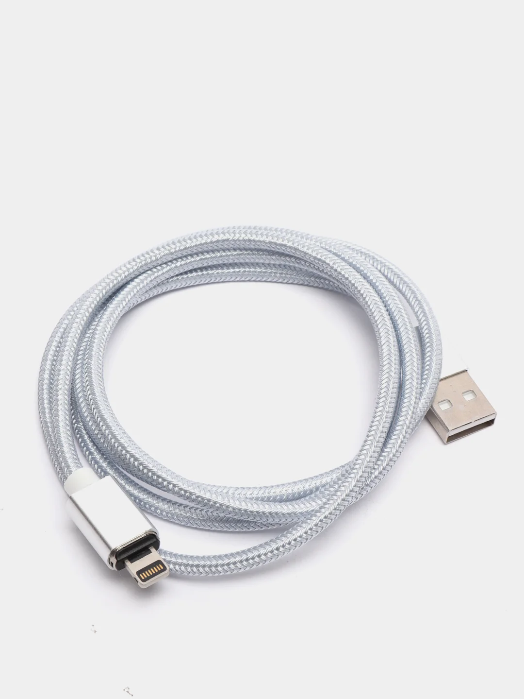 Серебряный usb кабель для быстрой зарядки и передачи данных Quick charge 3.0+ магнитный коннектор