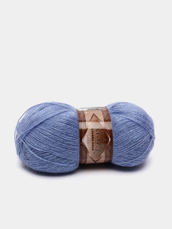Пряжа Alize Angora Simli(Ализе Симли), 20%шерсть, 75%акрил, 5%металлик, 100г/500м