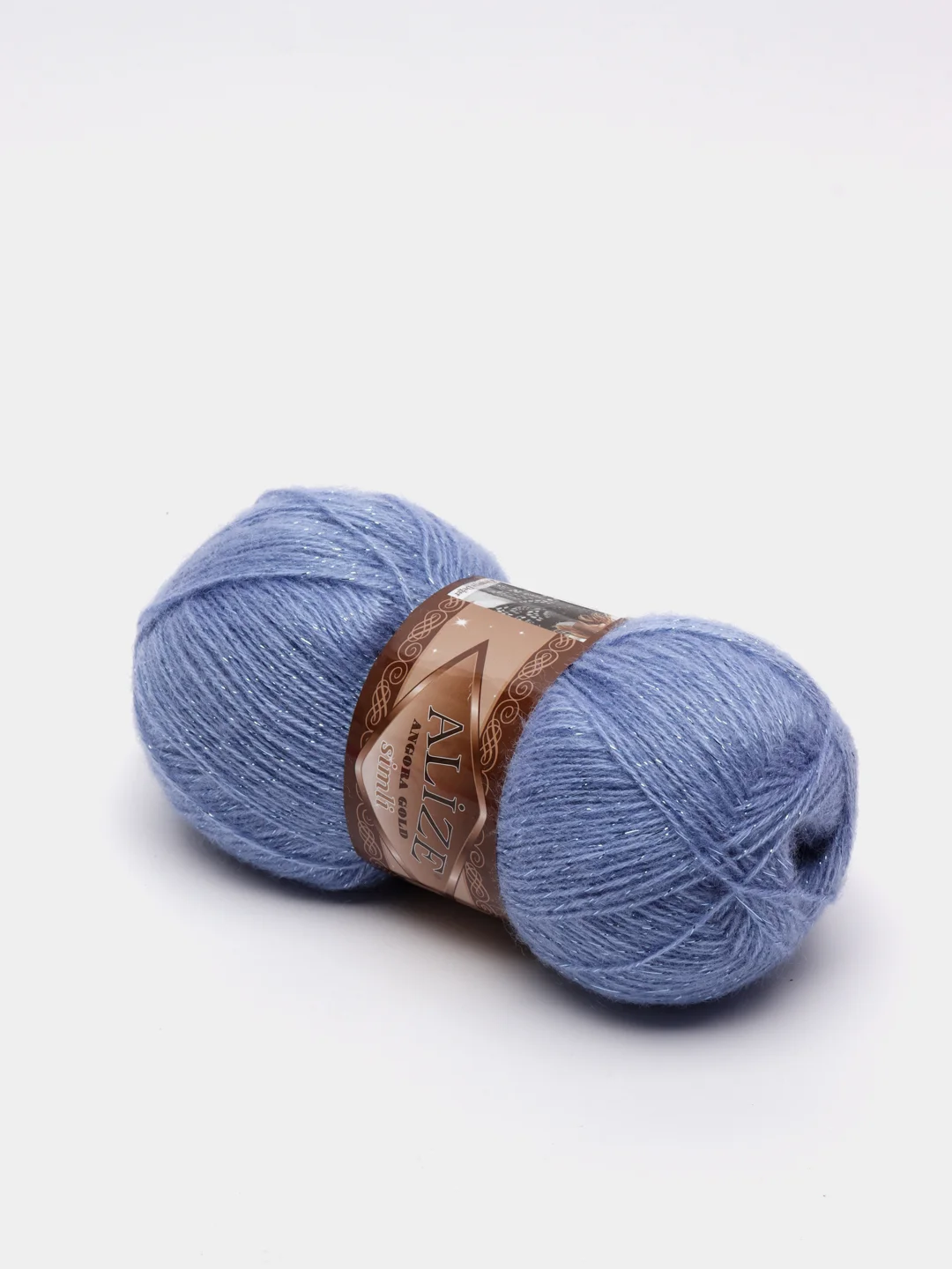 Пряжа Alize Angora Simli(Ализе Симли), 20%шерсть, 75%акрил, 5%металлик, 100г/500м