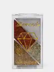 Коричневый палетка глиттеров для век