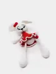 Красный мягкая игрушка "Зайчик в платье", ручная работа, амигуруми
