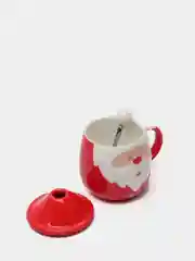 Кораллово-розовый чашка Дед Мороз / Керамическая чашка Санта Клаус / Домашняя кружка