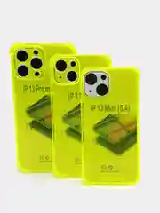 Желтый чехол для iPhone 11. 12/12PRO 13mini. 13. 13 ProMax 1.5mm Неоновый Цветной Плотный