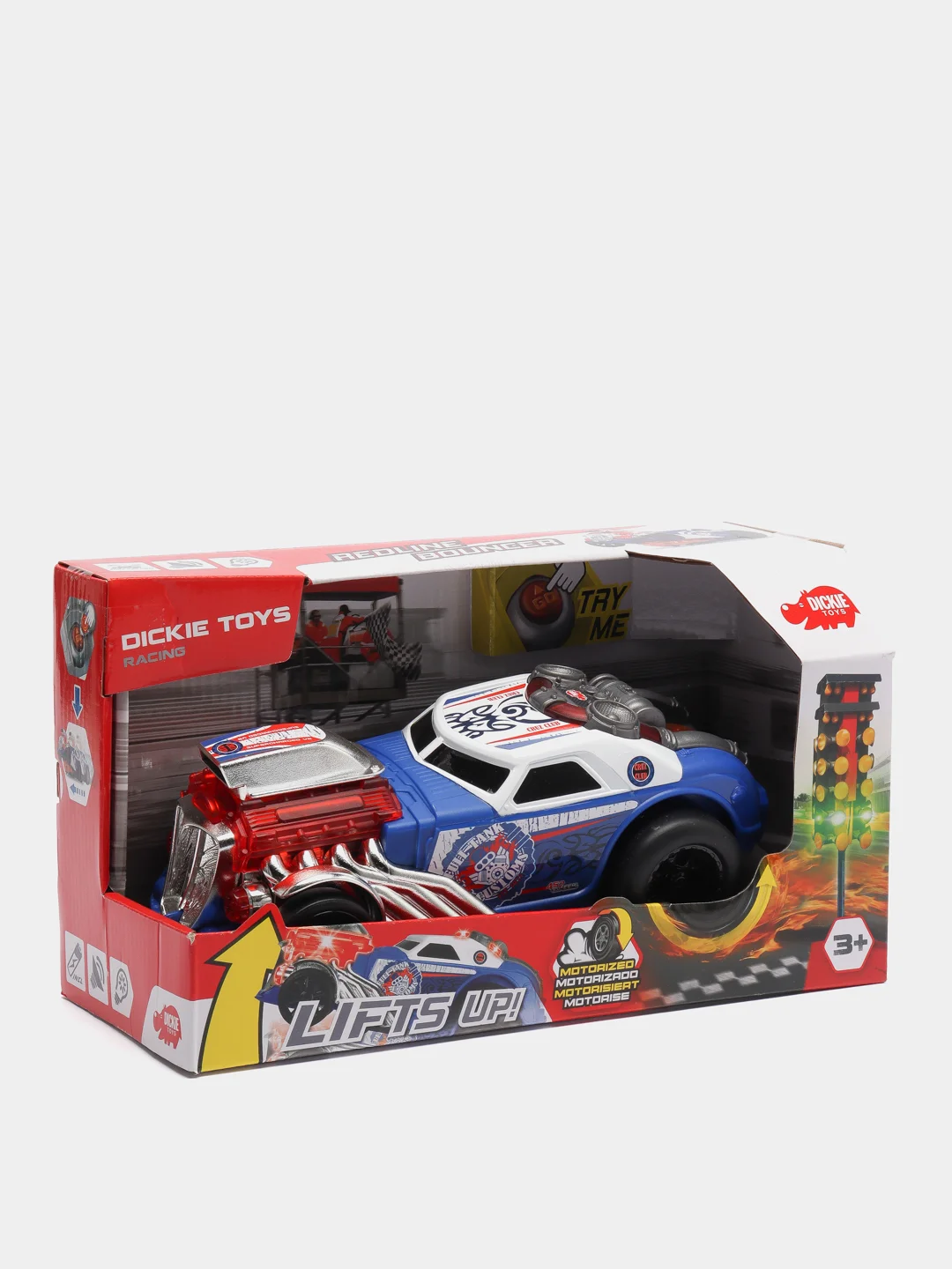 Машинка Демон скорости моторизированная 25см синяя свет звук Dickie Toys 3764007