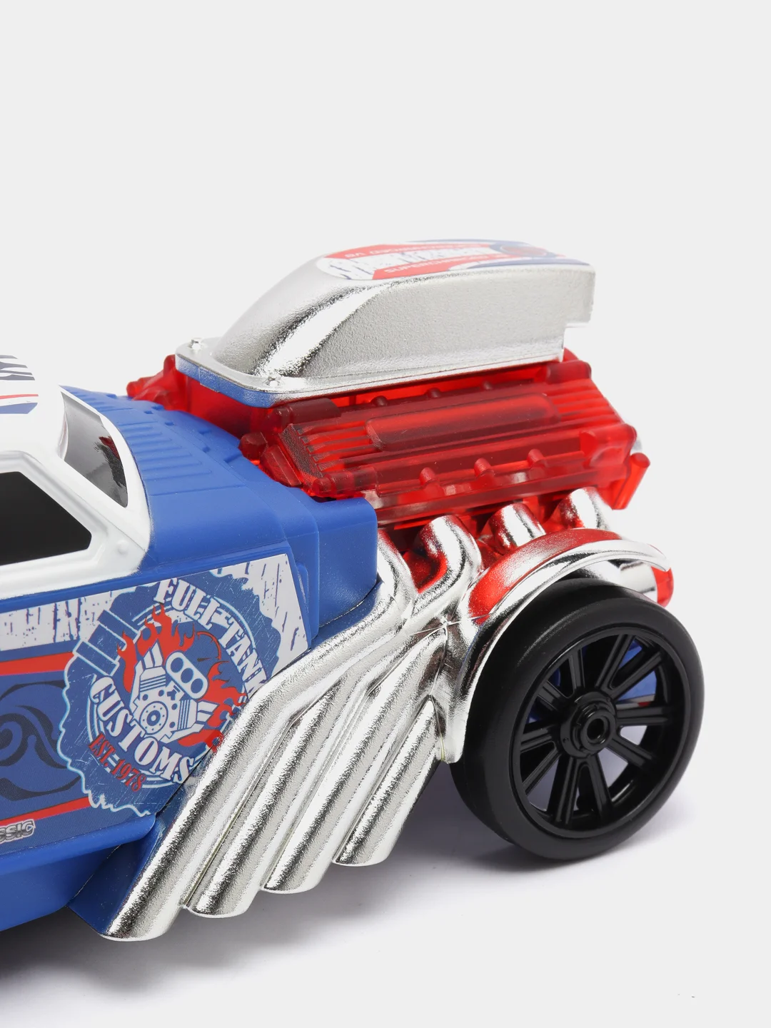 Машинка Демон скорости моторизированная 25см синяя свет звук Dickie Toys 3764007