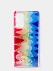 Терракотовый чехол Huawei Honor 10X Lite, Хонор 10Х Лайт силиконовый переливающийся жидкий с блестками