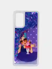 Фиолетовый чехол Huawei Honor 10X Lite, Хонор 10Х Лайт силиконовый переливающийся жидкий с блестками