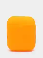 Оранжевый силиконовый чехол для наушников AirPods Аирподс 1 / 2 розовый, черный, синий