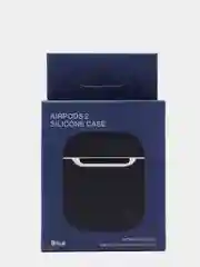 Синий силиконовый чехол для наушников AirPods Аирподс 1 / 2 розовый, черный, синий