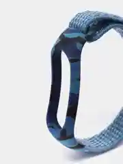 Светло-синий ремешок на липучке для Xiaomi Mi Band 3, 4, 5, 6, 7 Сяоми Ми Банд
