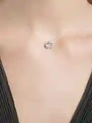 Серебряный подвеска на леске, женская