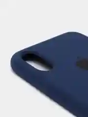 Темно-синий силиконовый чехол iPhone X / iPhone XS, Silicone Case, с закрытым низом
