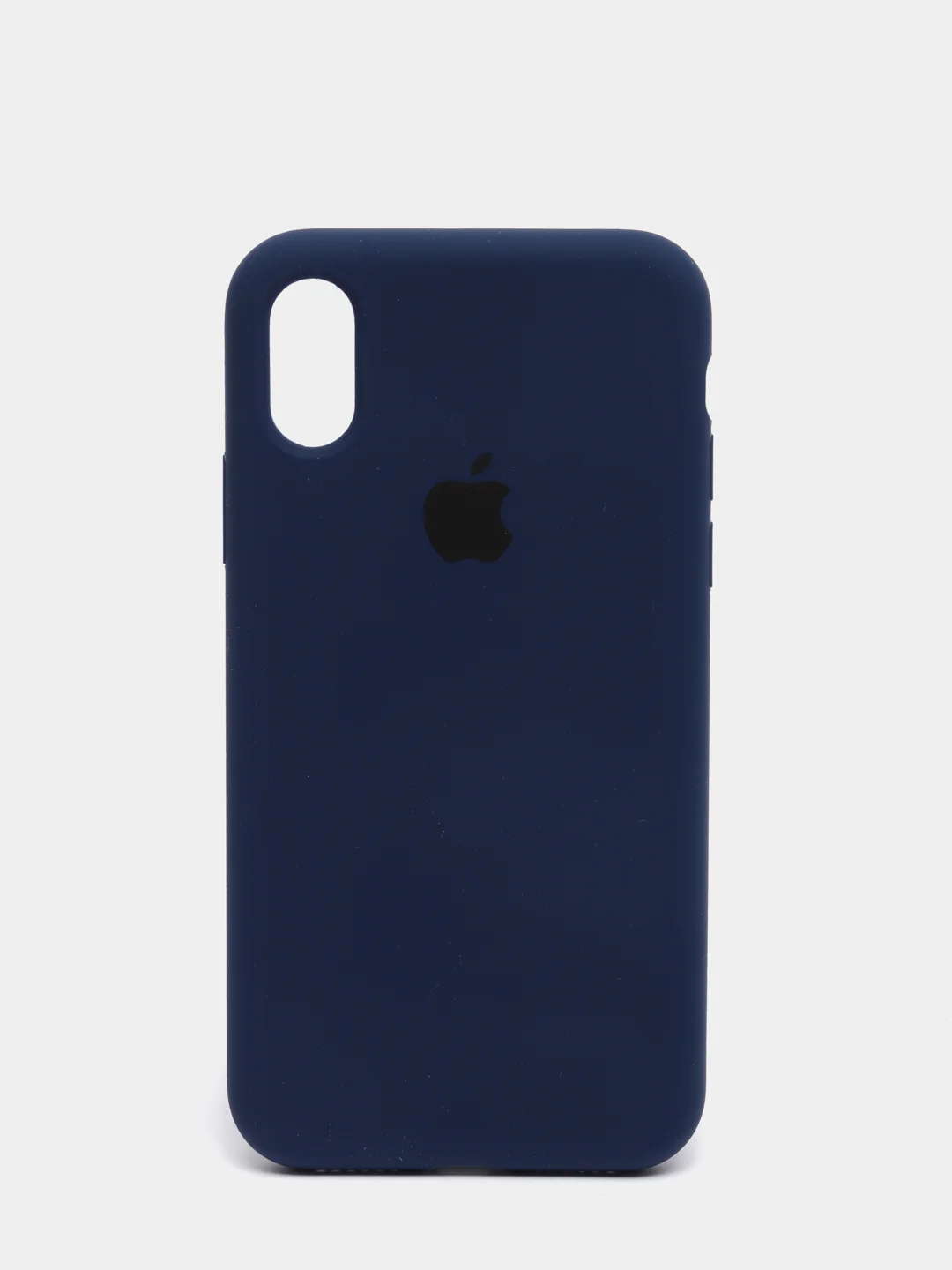 Темно-синий силиконовый чехол iPhone X / iPhone XS, Silicone Case, с закрытым низом