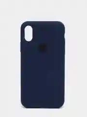 Темно-синий силиконовый чехол iPhone X / iPhone XS, Silicone Case, с закрытым низом