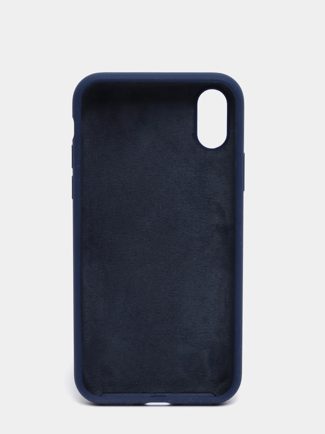 Темно-синий силиконовый чехол iPhone X / iPhone XS, Silicone Case, с закрытым низом