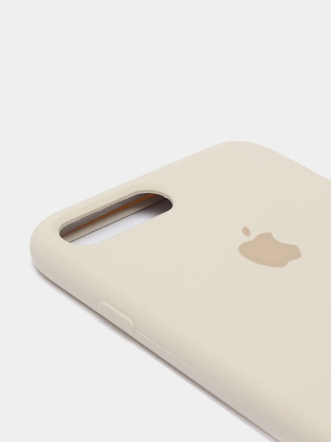 Молочный силиконовый чехол iPhone 7 Plus / iPhone 8 Plus, Silicone Case, с открытым низом