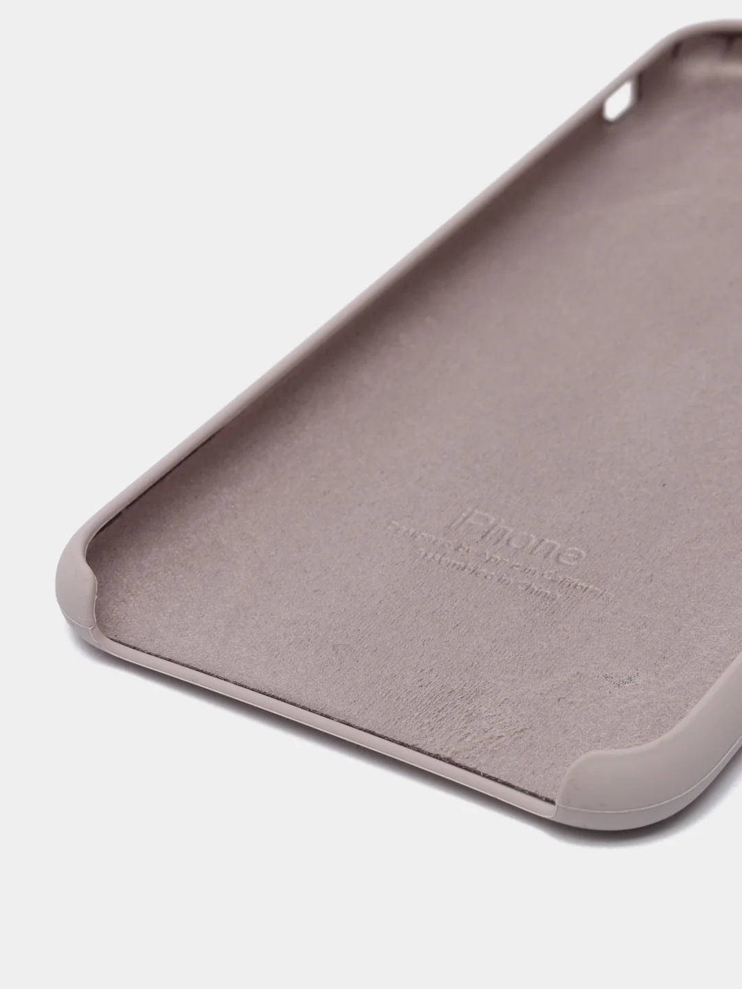 Бежевый меланж силиконовый чехол iPhone 7 Plus / iPhone 8 Plus, Silicone Case, с открытым низом
